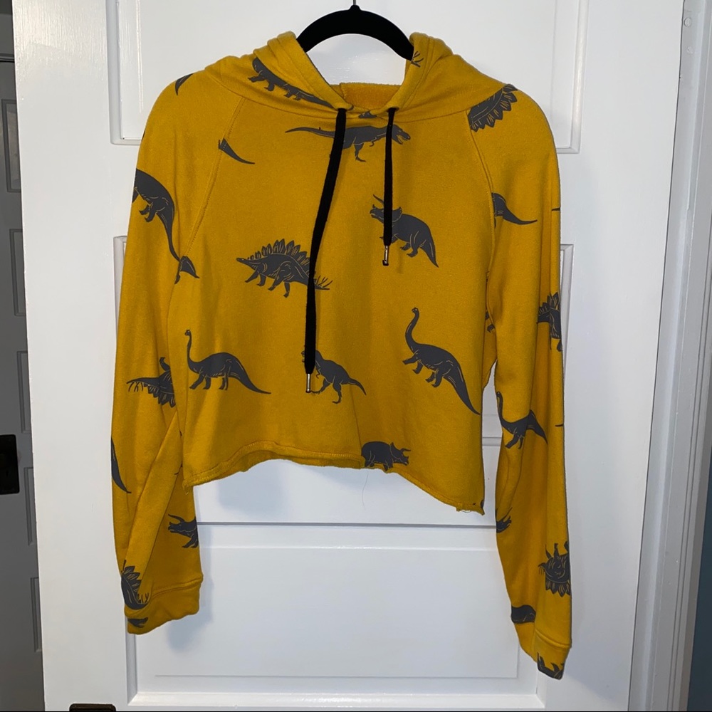 Dino Cropped Hoodie
